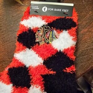 Blackhawks Fuzzy socks